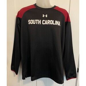 UNDER ARMOUR Mens SHIRT South Carolina Gamecocks BLACK Long Sleeve Size L Loose